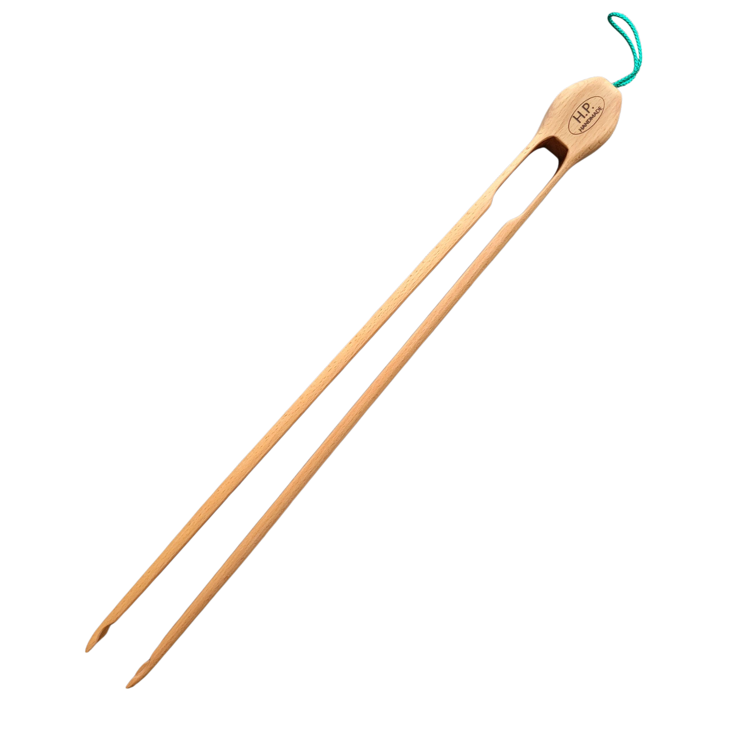 Grillzange aus Buche mit Flaschenöffner