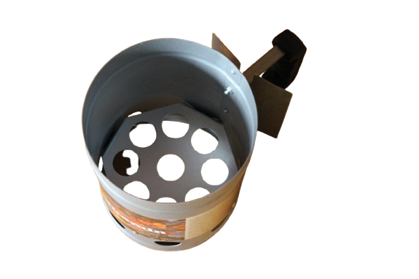 Anzuendkamin Stahlblech von oben