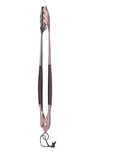 Grillzange aus Metall geschlossen gesichert